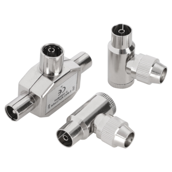 Q-Link coax splitter tv 2 male/female haaks