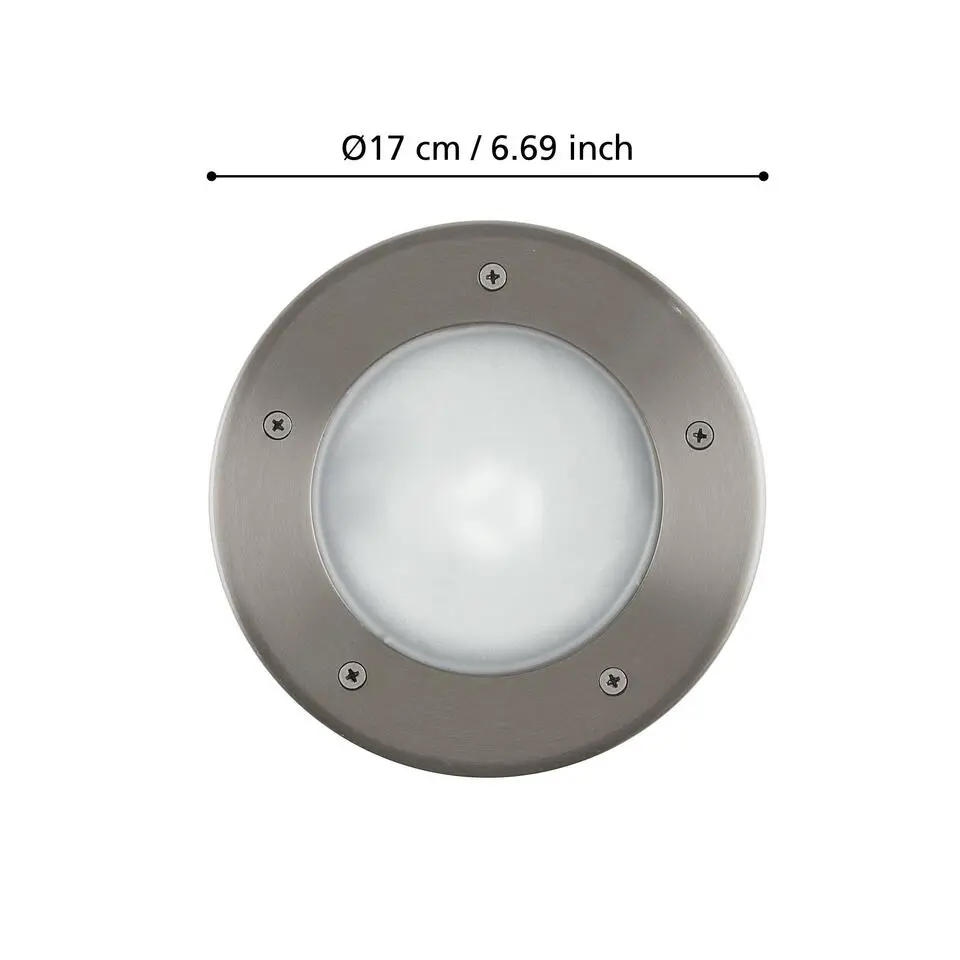 EGLO Riga 3 Inbouwlamp - E27 - Ø 10 cm - RVS