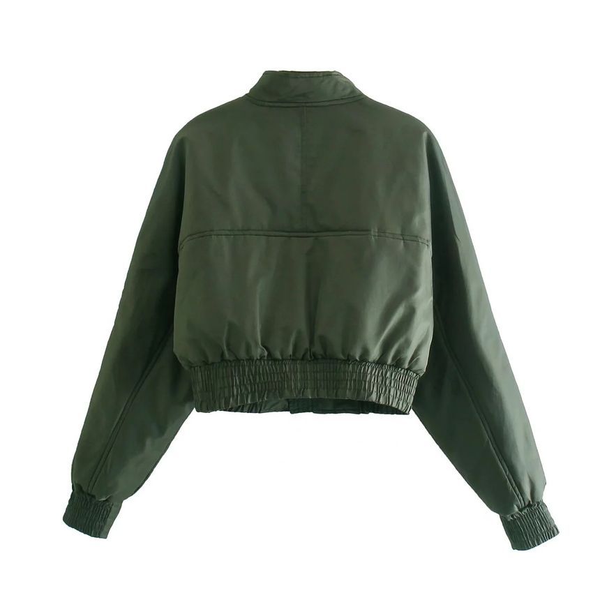 Reknovine - Lange mouwen effen cropped bomberjack