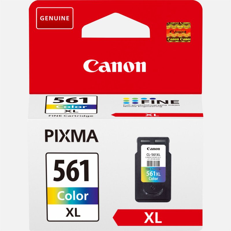 Cartouche Canon CL-561 XL couleur haute capacité pour imprimante jet d'encre