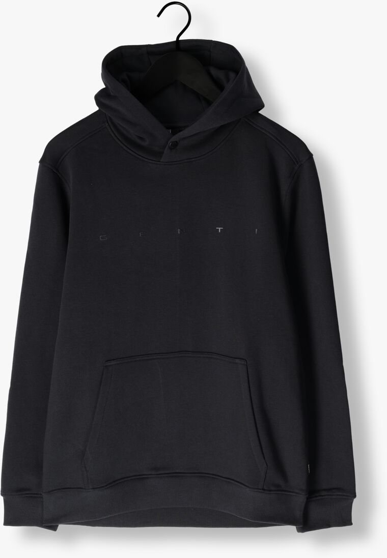 zwarte genti trui basic logo hoodie