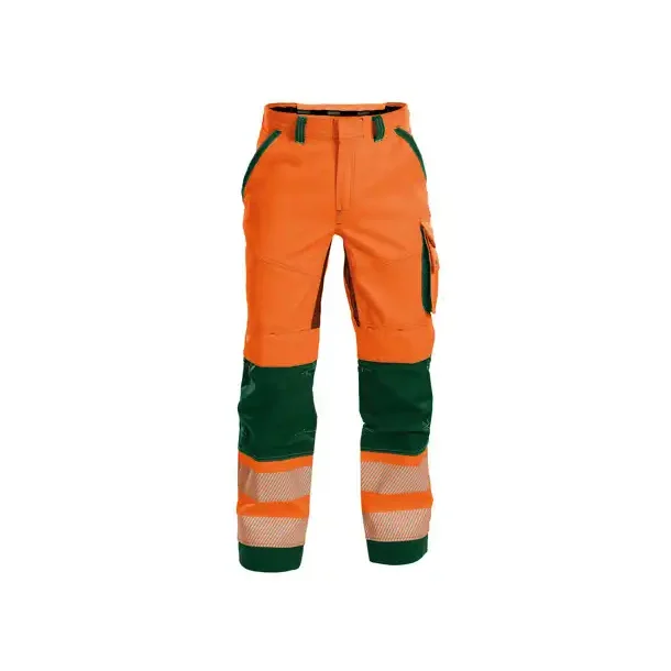 DASSY ® ODESSA (200984) SOMMER BUKSER MED HØJ SYNLIGHED MED KNÆLOMMER orange og grøn