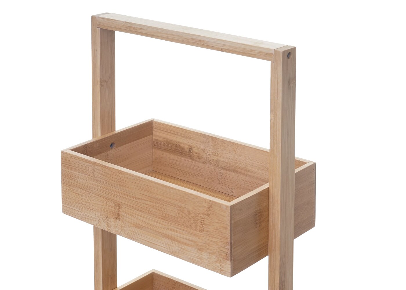 Regal MCW-B78, Standregal Badregal Ablageregal Wohnregal mit 4 Körben, Bambus 88x28x15cm