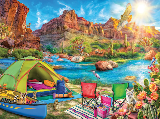 Puslespill Canyon Camping 1500 brikker, Ravensburger