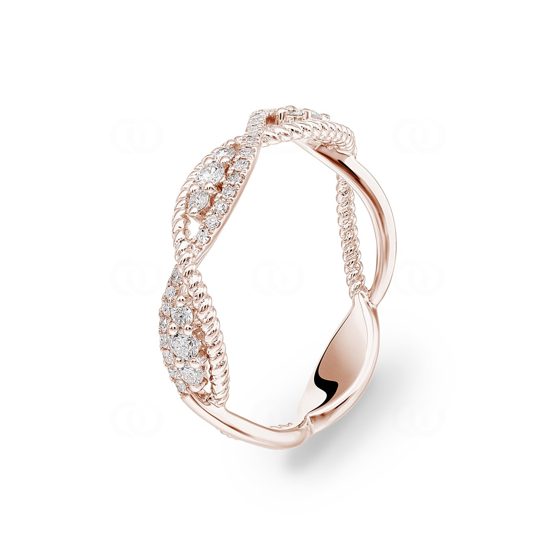 0.23 Karat Diamantring 750/18 K Roségold