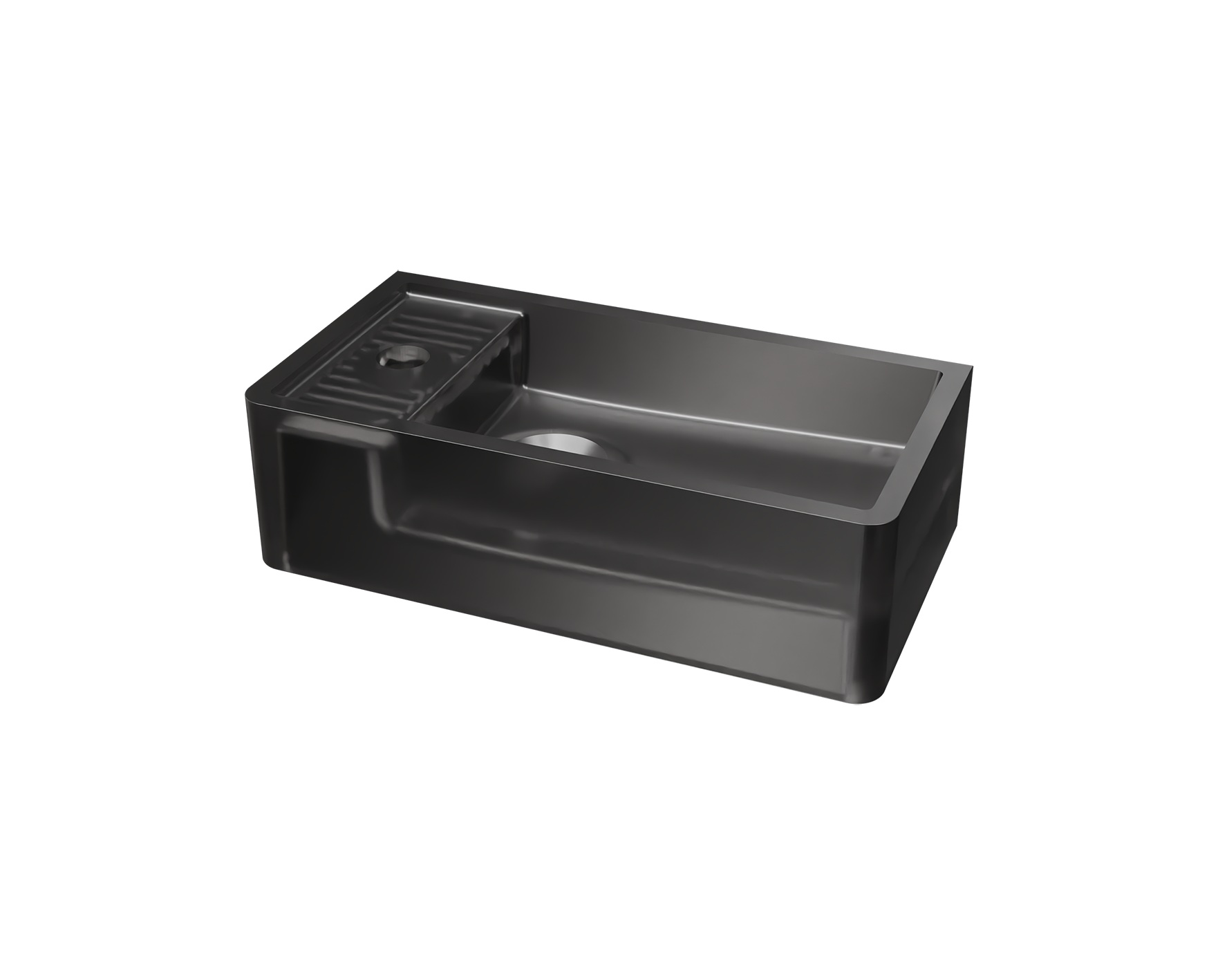Riho Frosted fontein solid surface met kraangat links frosted smoke