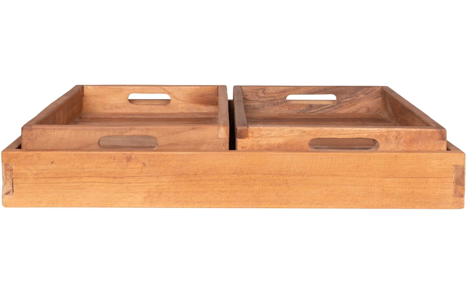 Serviertablett Faro 3-er Set, BraunServiertablett-Set
