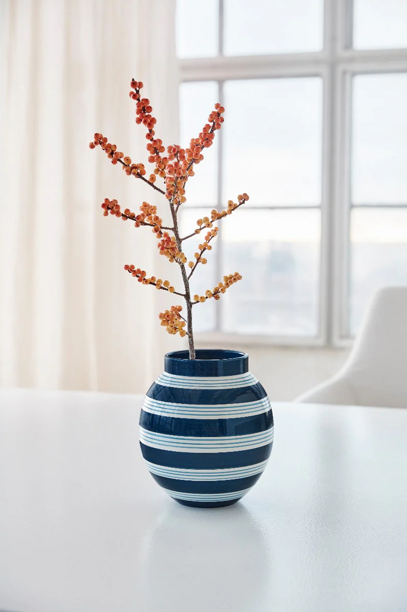 Kähler  Omaggio Nuovo vase, Mørkeblå - H20,5 cm.