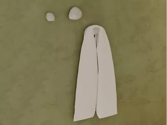 Lot de 3 patères de salle de bain en terrazzo - 3 tailles - STOCHI