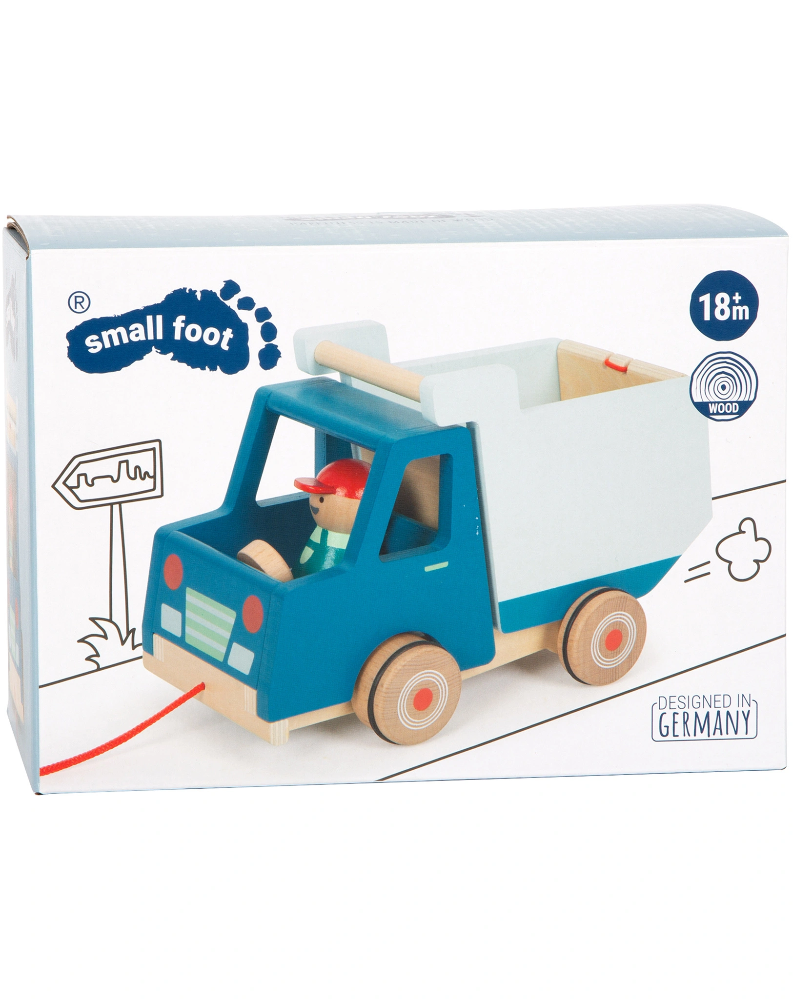 Nachzieh-Fahrzeug KIPPLASTER aus Holz