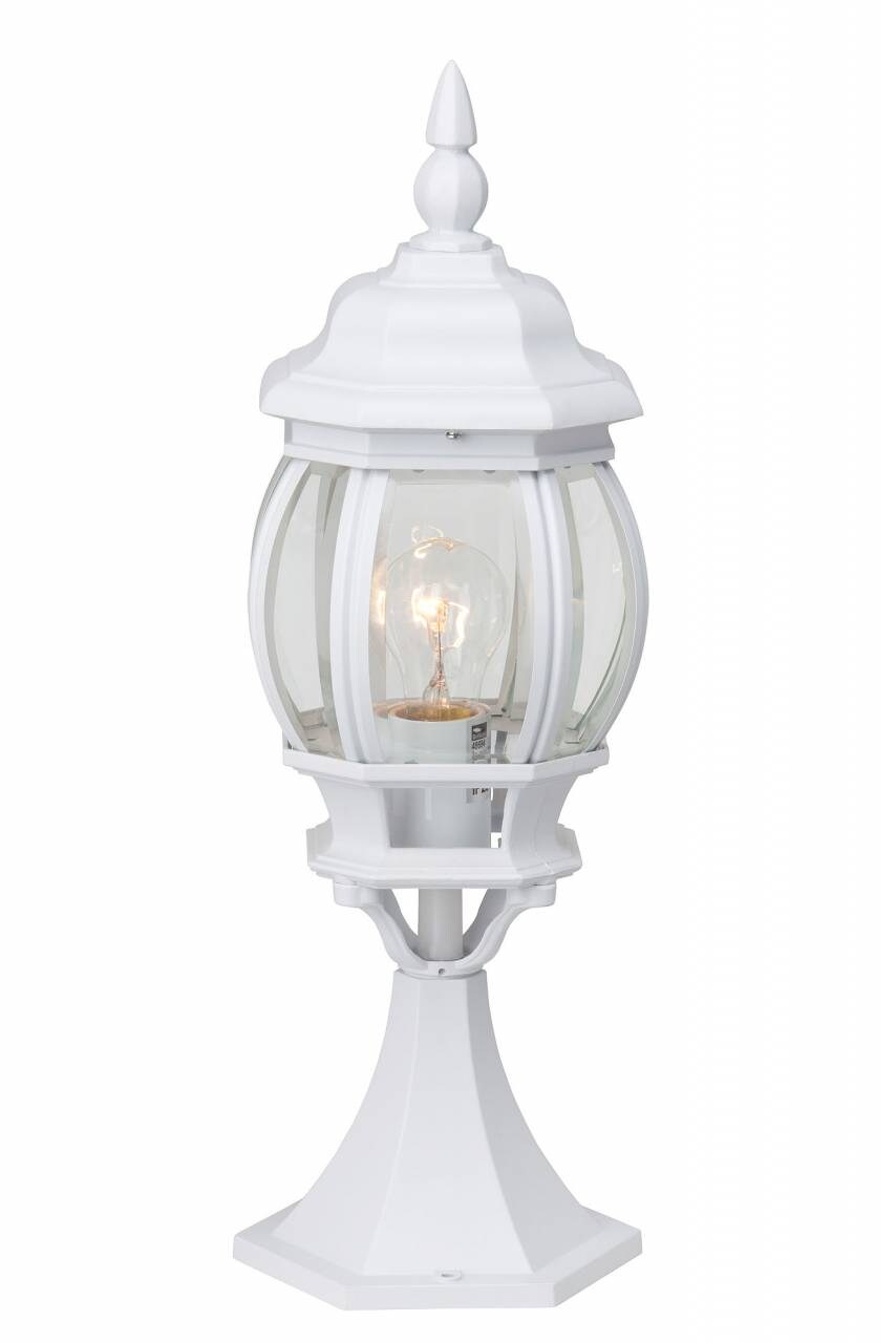 BRILLIANT Lampe Istria Außensockelleuchte 50cm weiß | 1x A60, E27, 60W, geeignet für Normallampen (nicht enthalten) | IP-Schutzart: 23 - regengeschützt