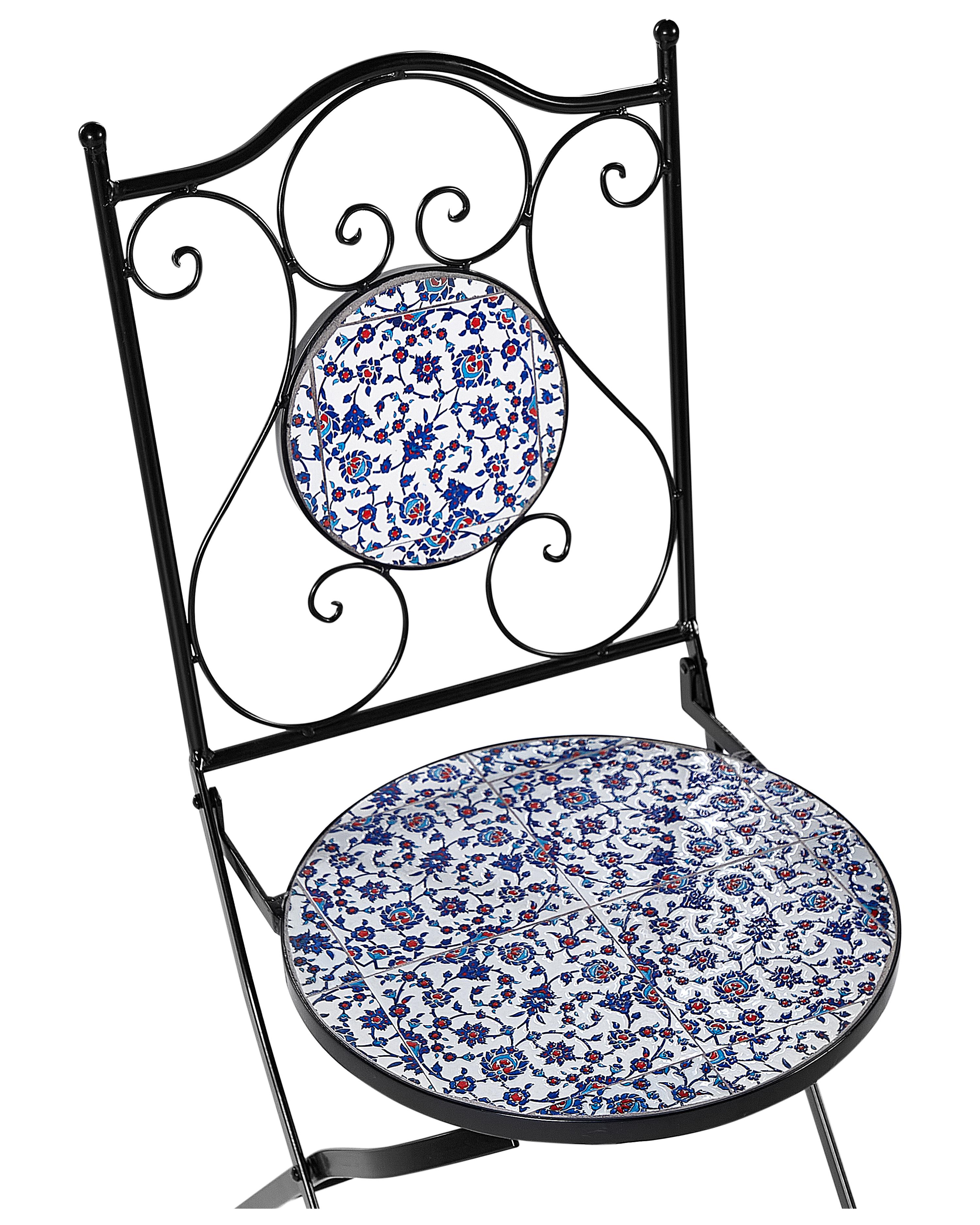 Set van 2 tuinstoelen CAMPRENA Metaal Zwart