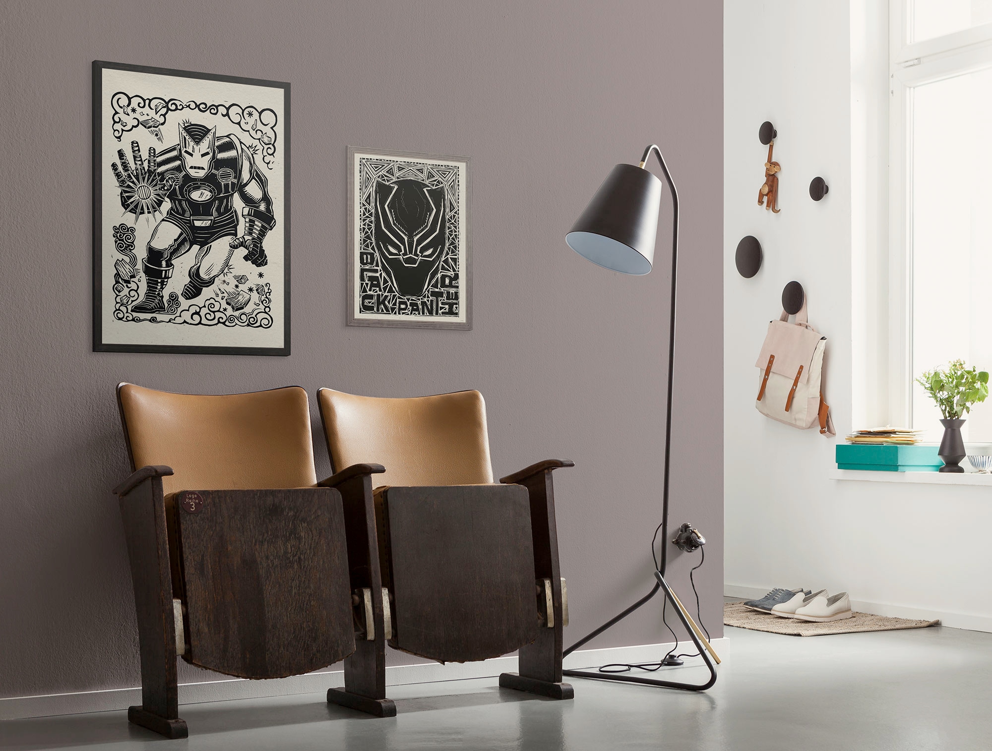 Komar Wandbild »Marvel Iron Man Lino-Cut« Disney Set, 1 Stk. tlg. 30 x 40 cm (Breite x Höhe) - Kinderzimmer, Dekoration