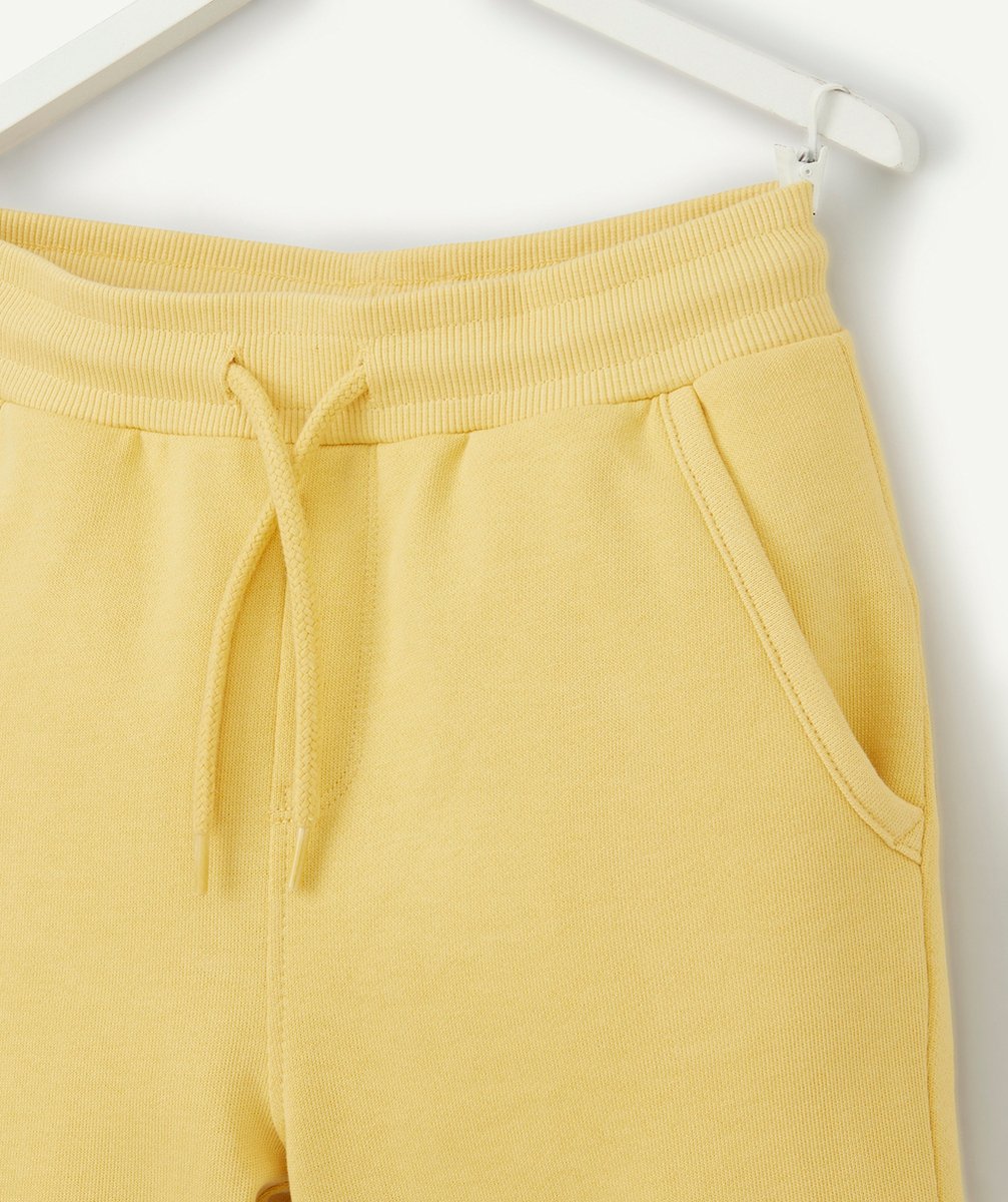 BERMUDA DROIT GARÇON EN COTON JAUNE