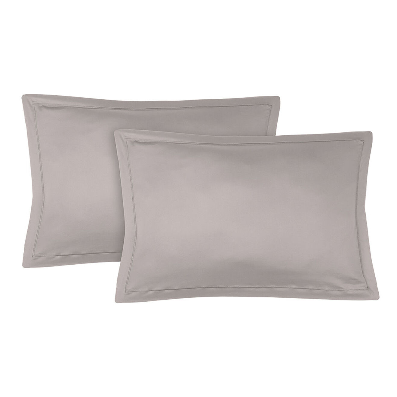 Febronie 2 Taies d'oreiller 100% Satin de Coton Julia beiges