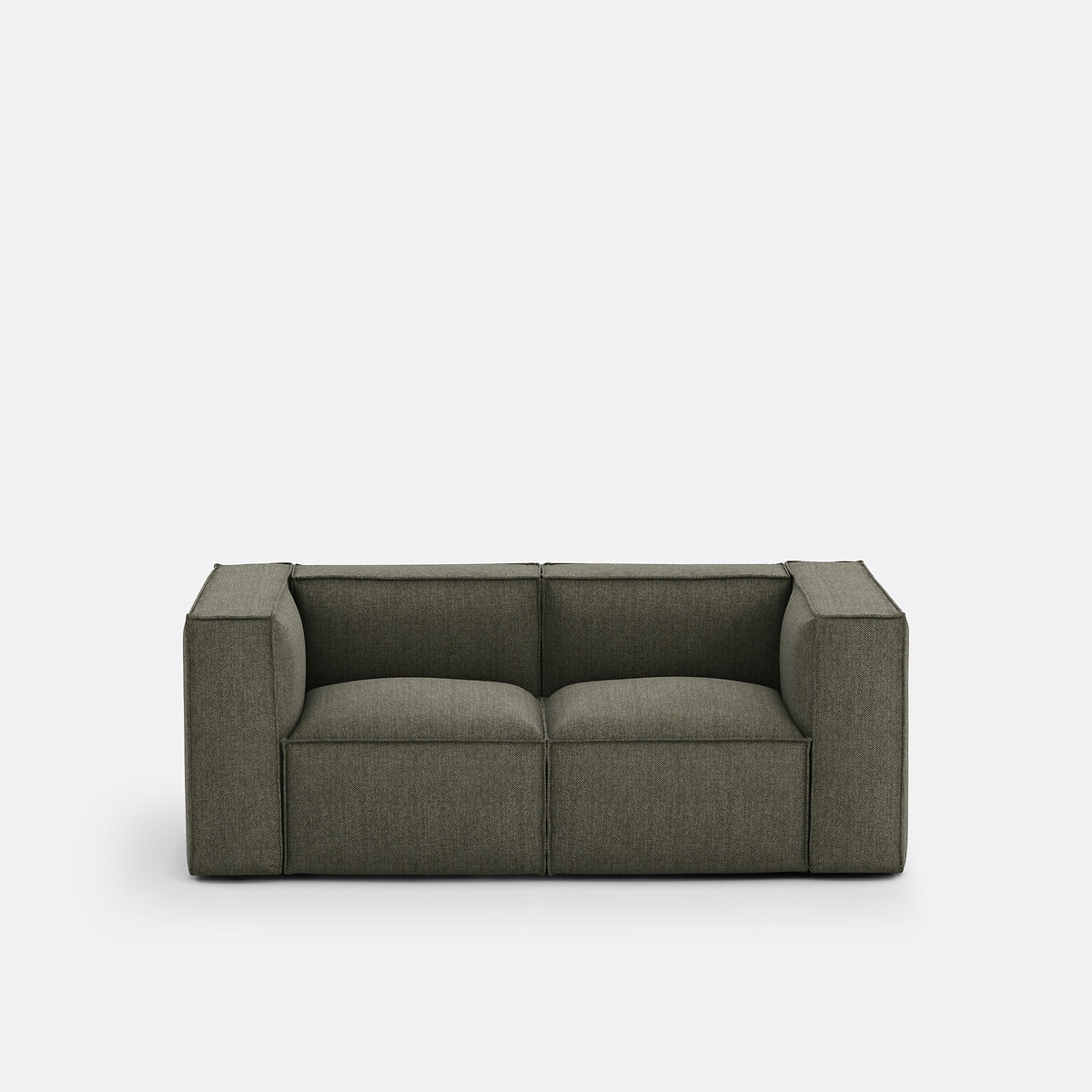 LA REDOUTE INTERIEURS<br>Banco modular, 2 espinhas, tecido terra texturizado, Seven