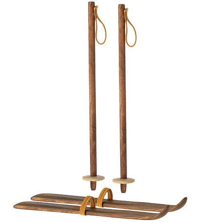 Maileg Miniature Ski og Skistave - Mor & Far Mus - Tr?