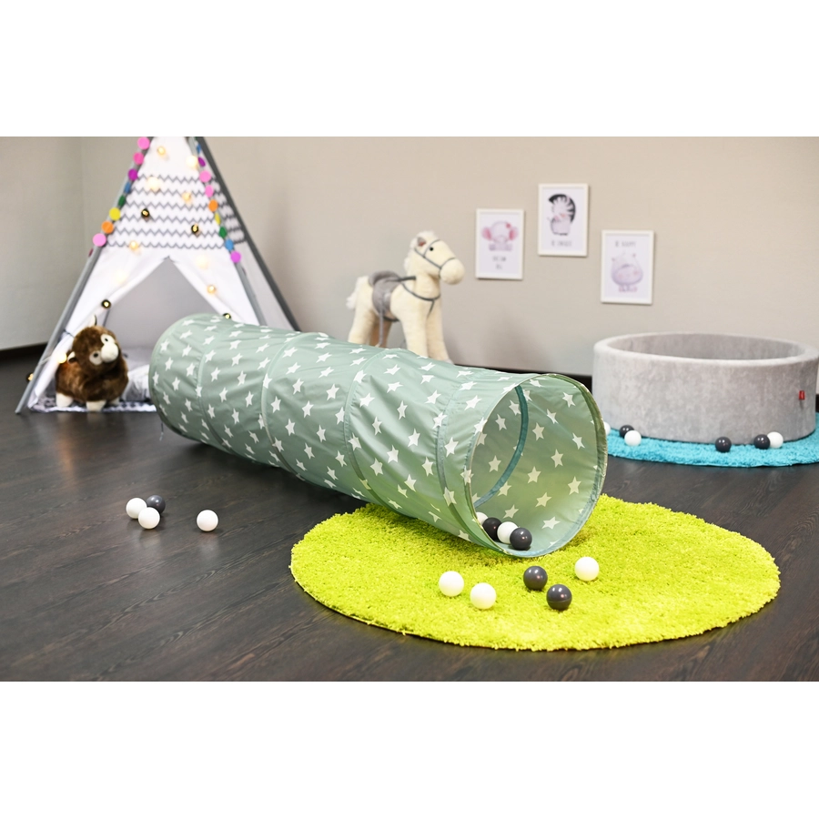 knorr toys® Spieltunnel Green white stars grün