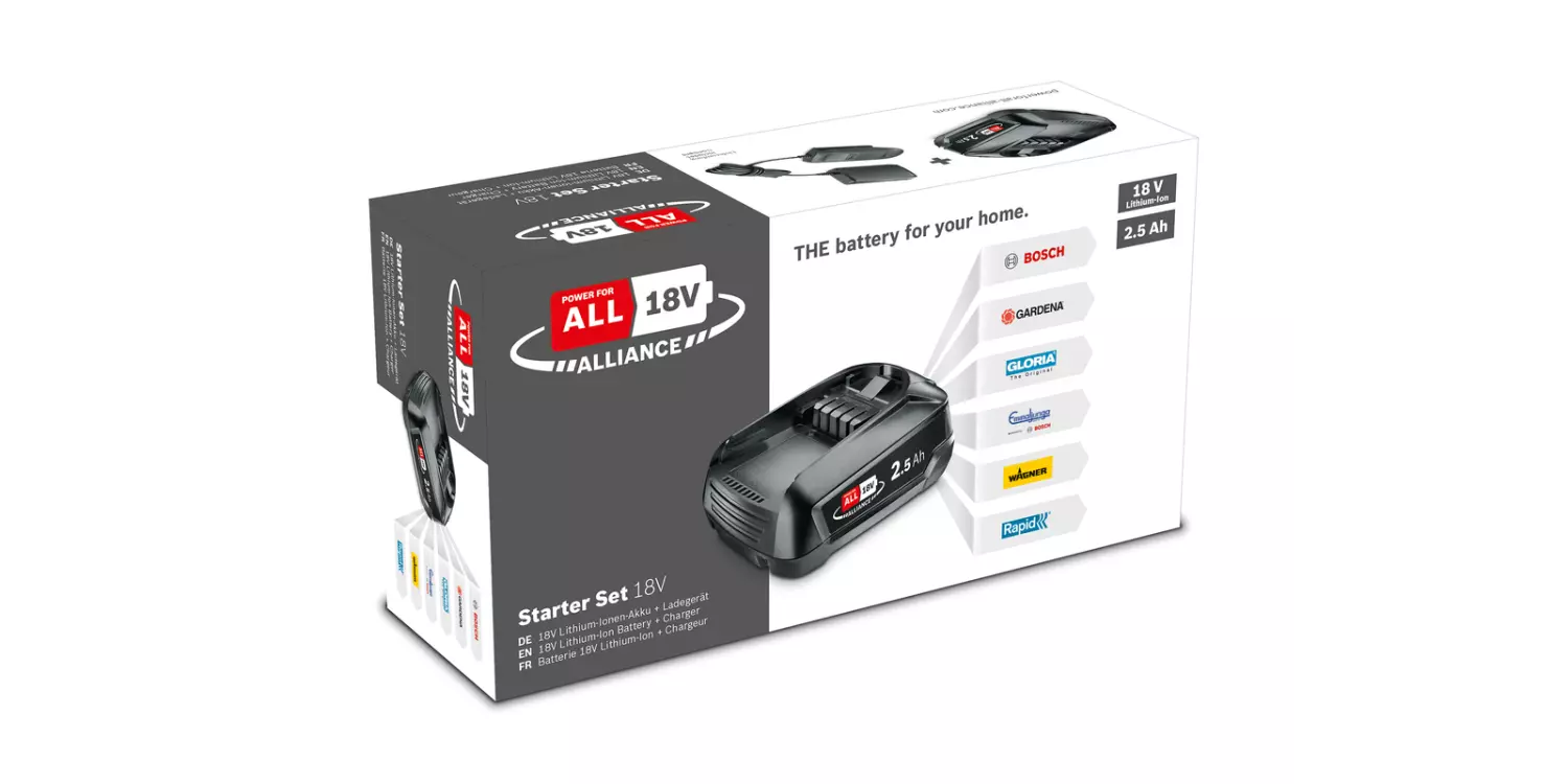 Bosch Alliance Starter set 18V Li-ion accu starterset (1x2.5Ah)   lader - 1600A02625
