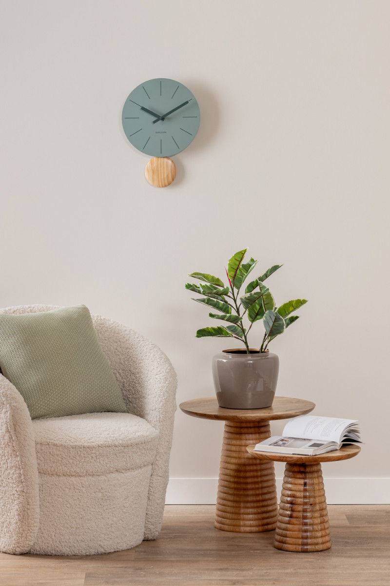 Wall Clock Arlo pendulum KA5967GR Jungle green