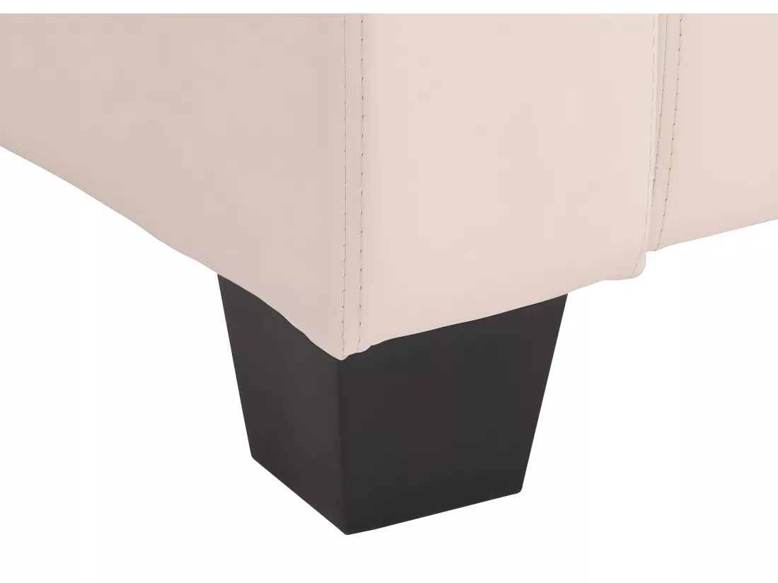 Fauteuil lounge Lille, simili-cuir blanc