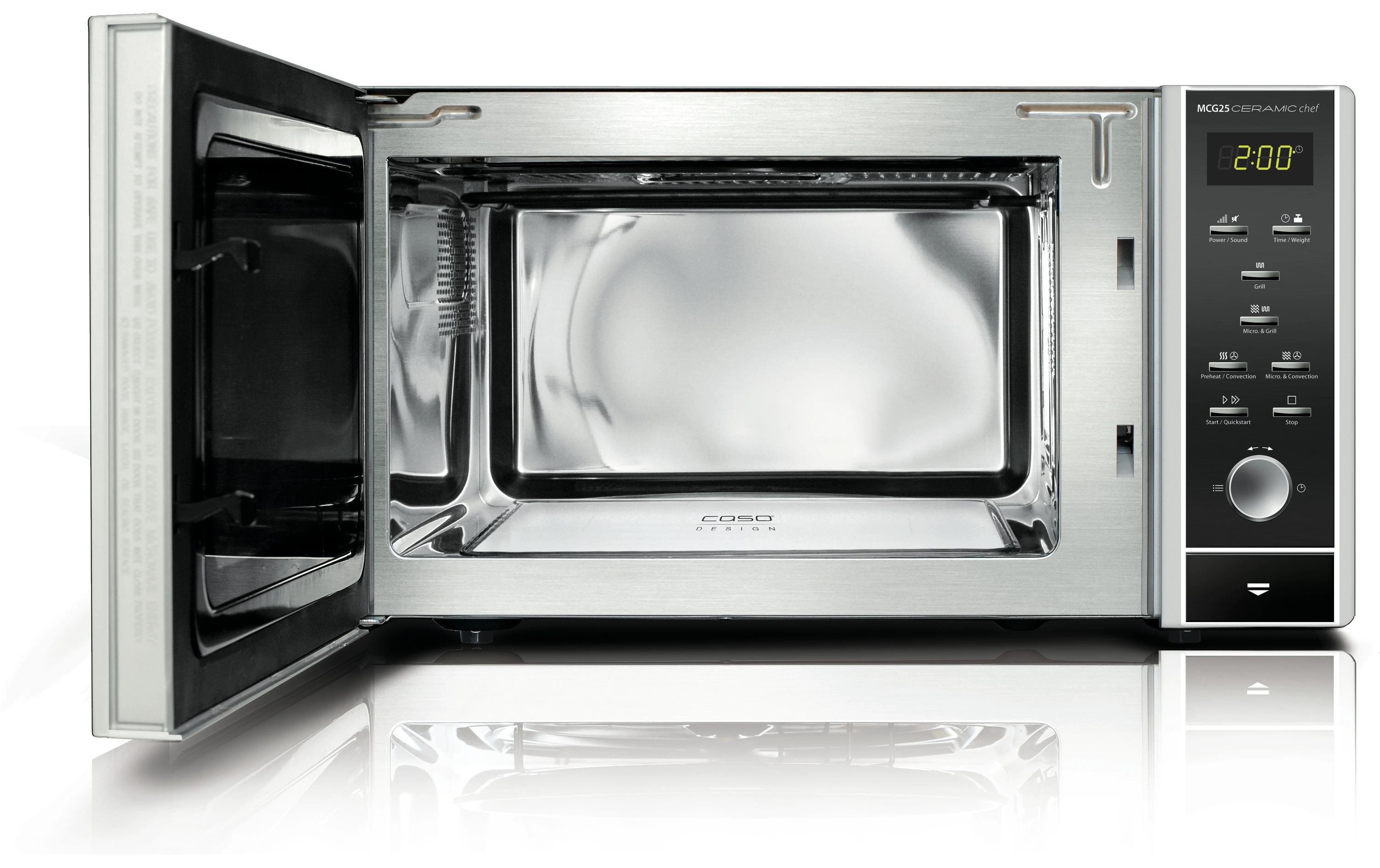 Mikrowelle MCG 25 Ceramic Chef Schwarz<br>Design-Mikrowelle mit Keramikboden und Grillfunktion