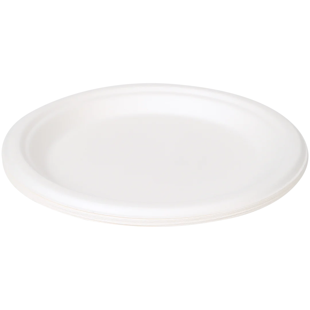 Assiettes en pulpe de canne à sucre