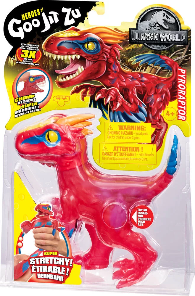 FIGURINE GOO JIT ZU DINO PYRORAPTOR 14 CM JURASSIC WORLD