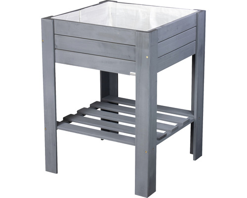 Verhoogd tuinbed op palen Wagner System Green Box Light 53,5 x 53,5 x 70 cm grijs
