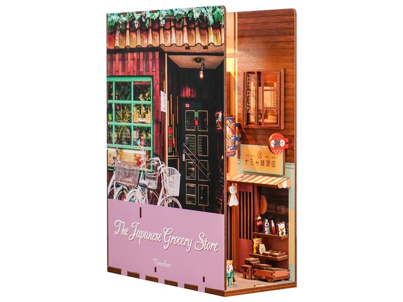 Tonecheer Bausatz Book Nook Japanese Grocery Store 3D-Modell aus lasergeschnittenen Holzteilen