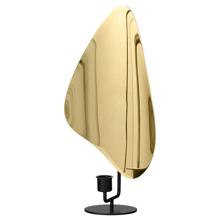 Audo Copenhagen Flambeau kandelaar large Black/Polished Brass