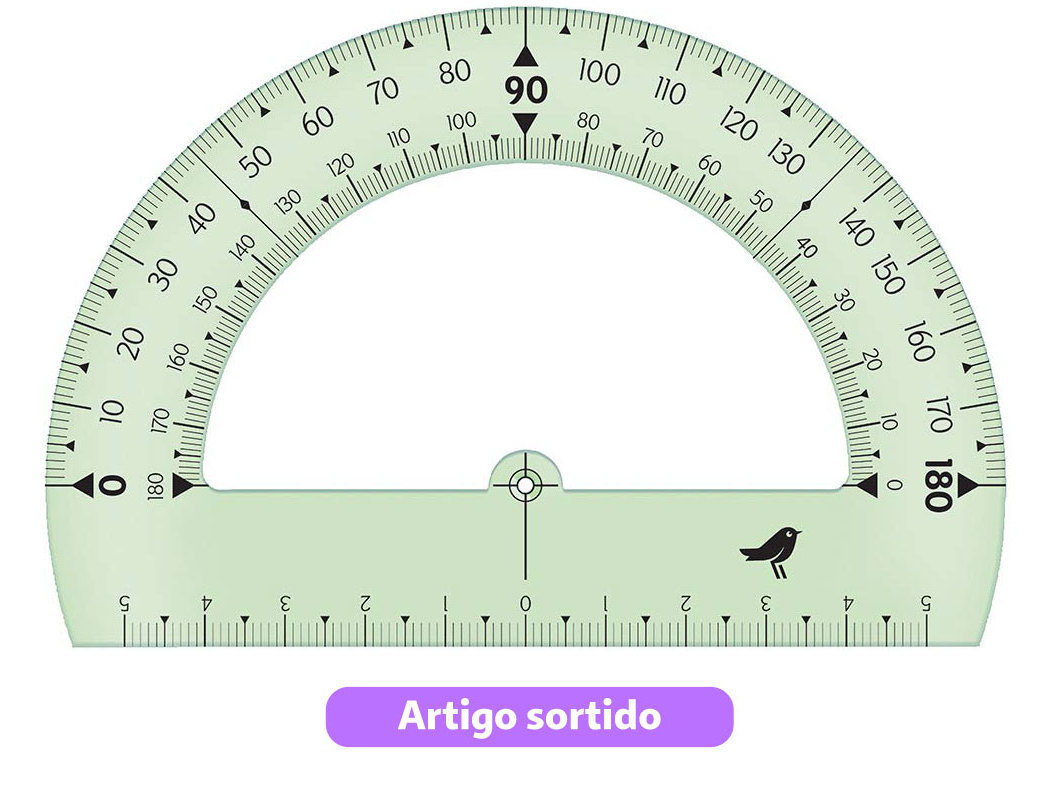TRANSFERIDOR AUCHAN 180º - 12CM CORES SORTIDAS