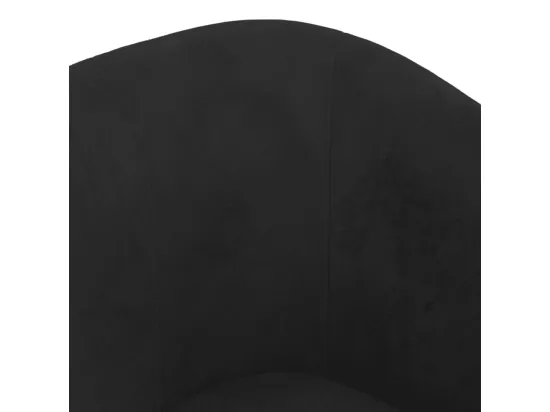 Fauteuil cabriolet noir velours