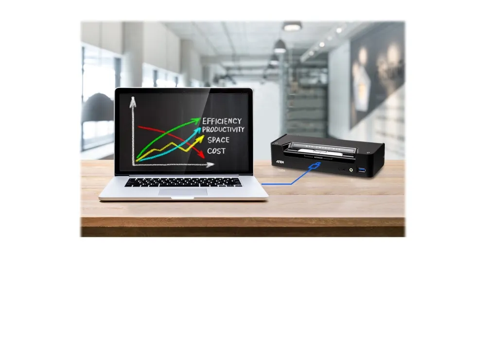 ATEN CS1953 - KVM / audio / USB switch - 3 x KVM / audio / USB - 2 lokalbrugere - desktop