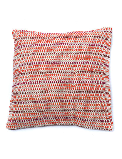 Interlaced Orange Harmony Cushion Cover