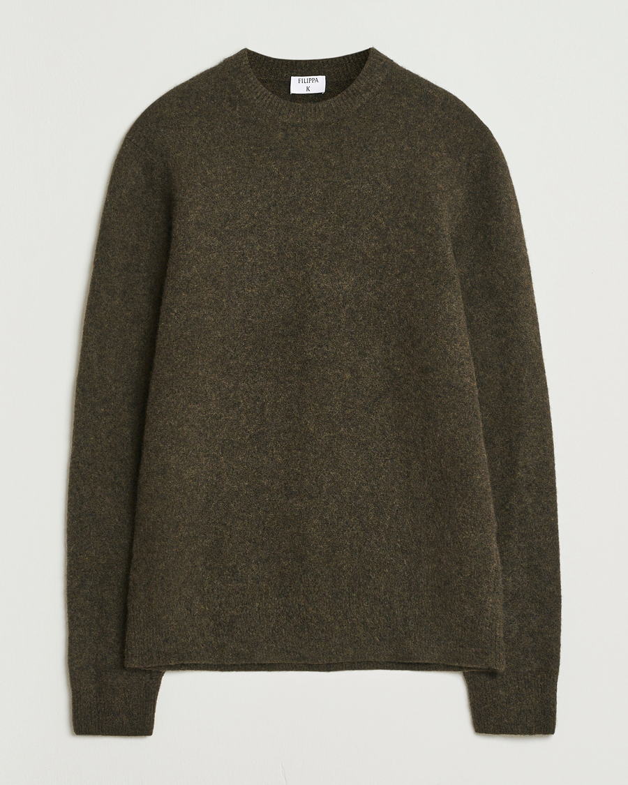 Filippa K Yak Knitted Sweater Dark Khaki Green