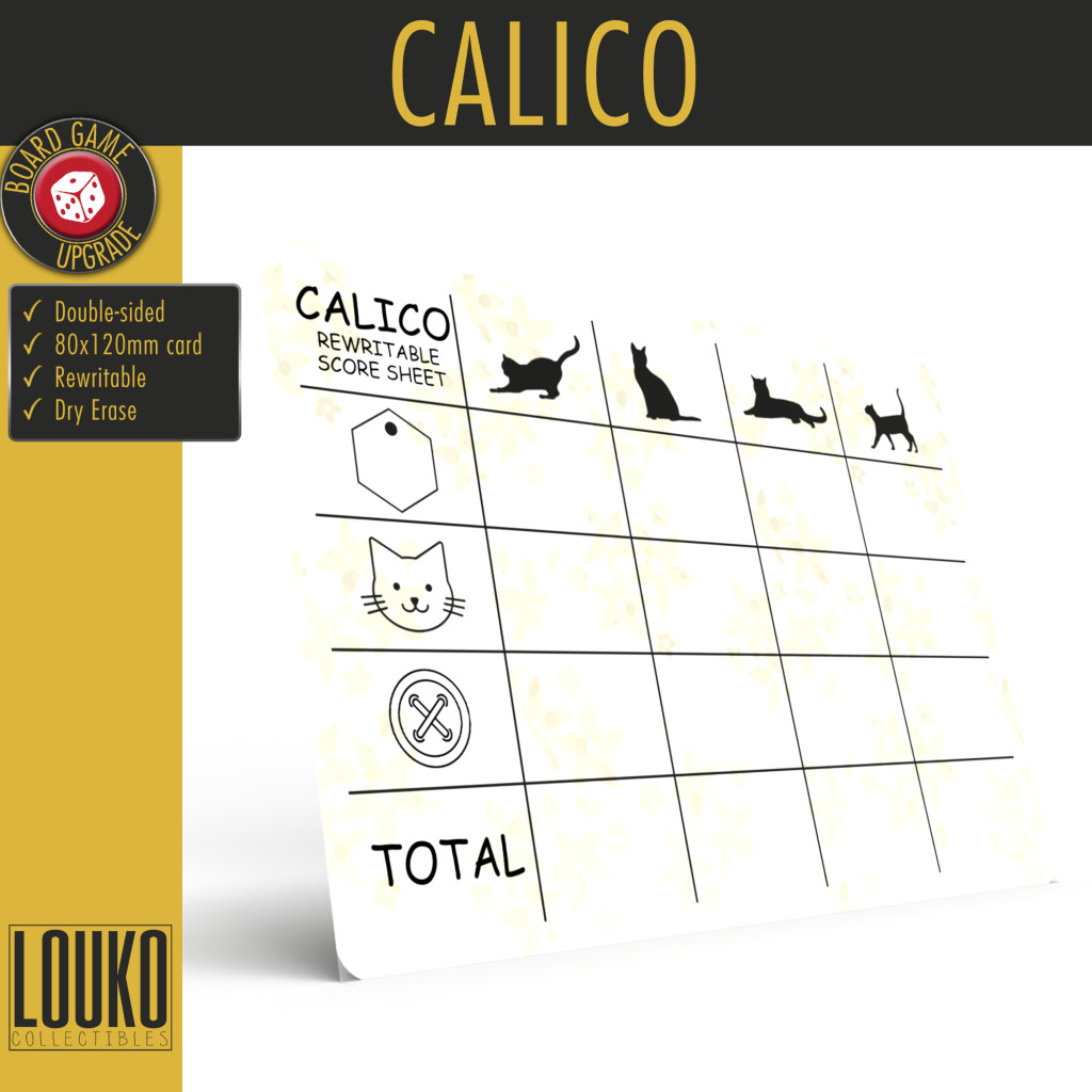 Calico - Feuille de score réinscriptible