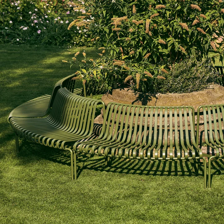 HAY - Palissade Park Dining Bench, In / In (2er-Set), anthrazit