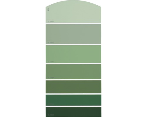 Kleurstaalkaart, kleurenkaart G28, kleur wereldgroen, 21x10 cm