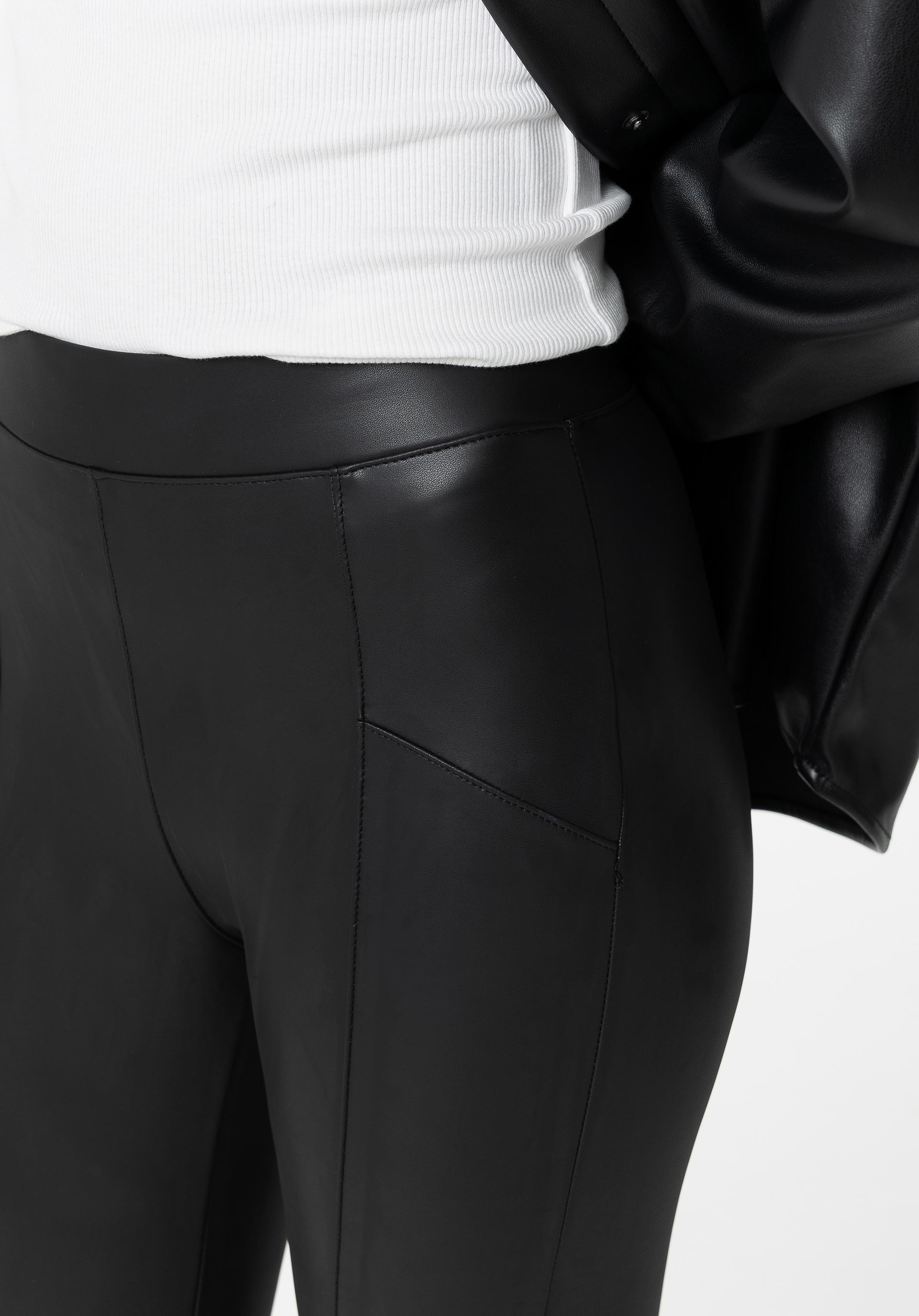 Leggings com Efeito Pele