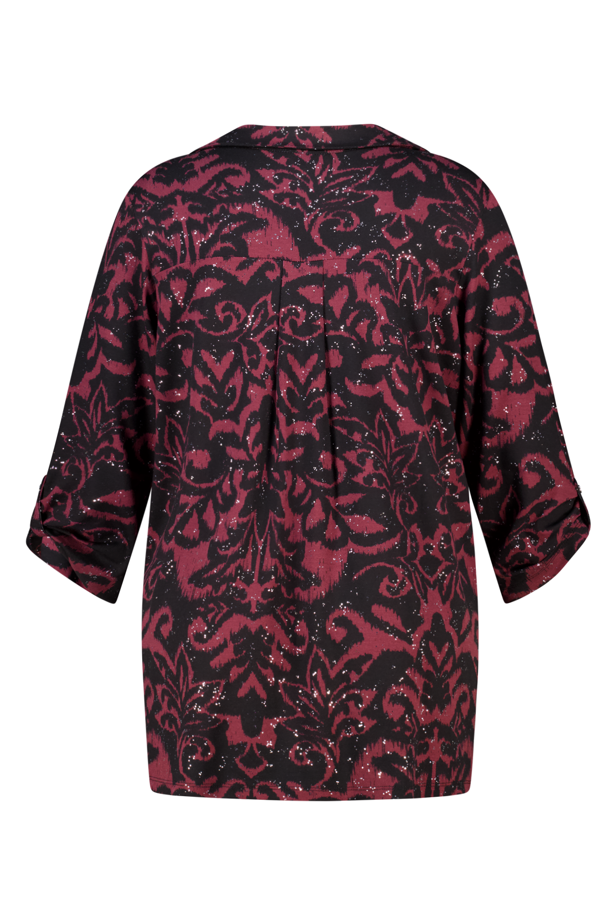 Top met stretch en foil print Multi Red