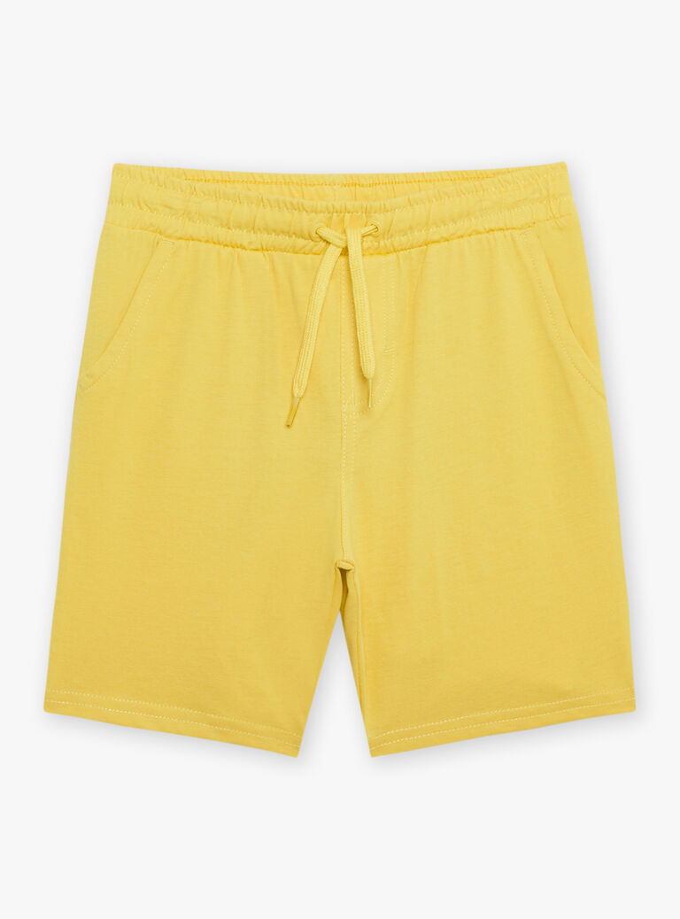 T-shirt et short écru et jaune en jersey
