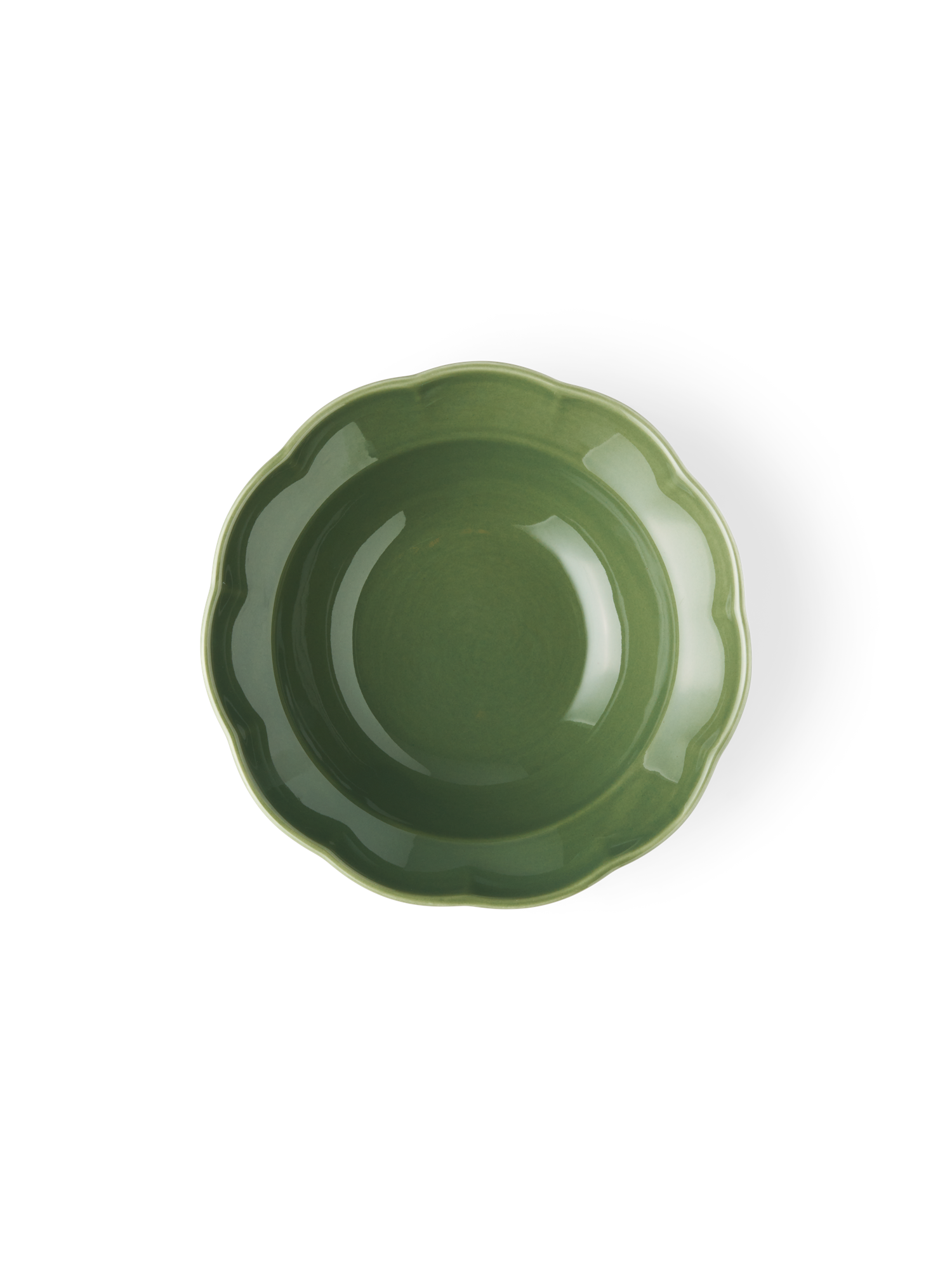Skål | Stentøj. Ø20 x 6 cm. | Pine Green