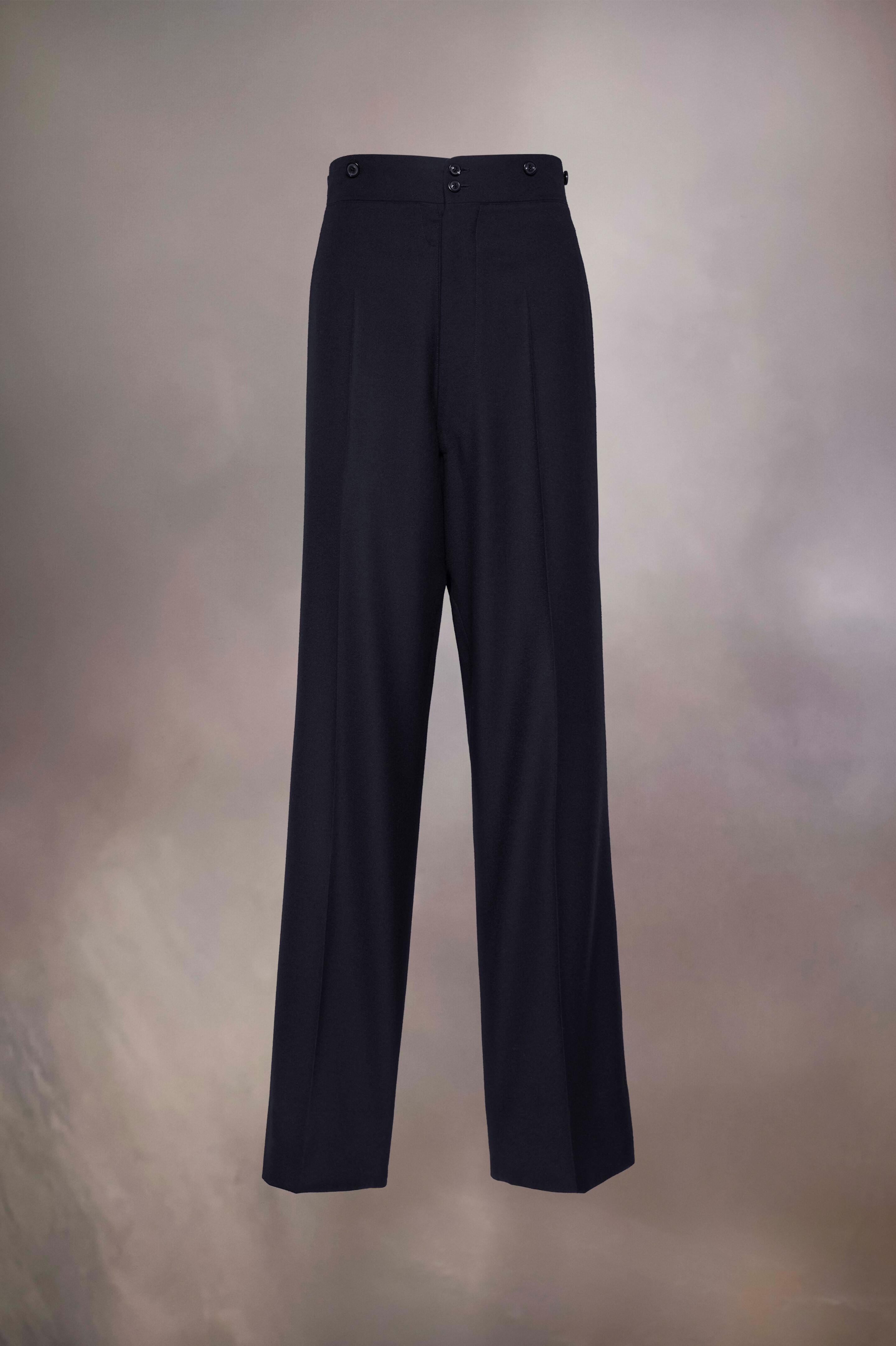 Pantalon en laine barathea Bleu Navy