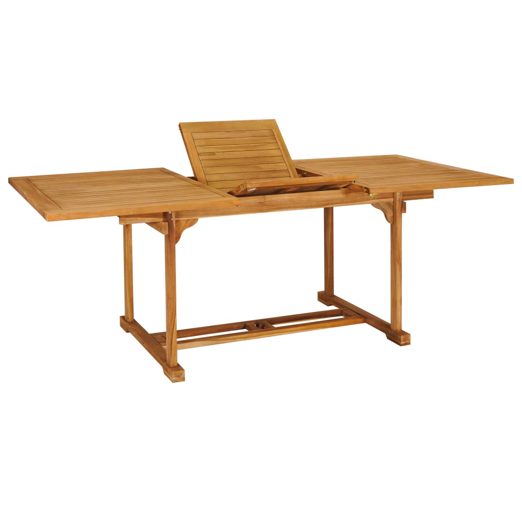 Salon de jardin meuble d'extérieur ensemble de mobilier 7 pièces bois de teck massif