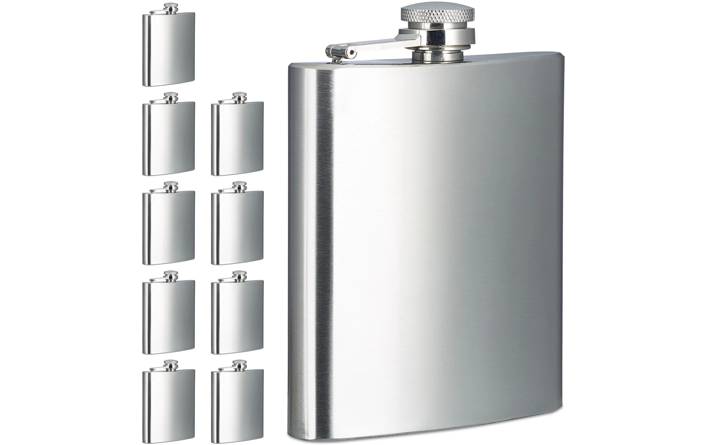 relaxdays Flachmann »10er Set, 200 ml«