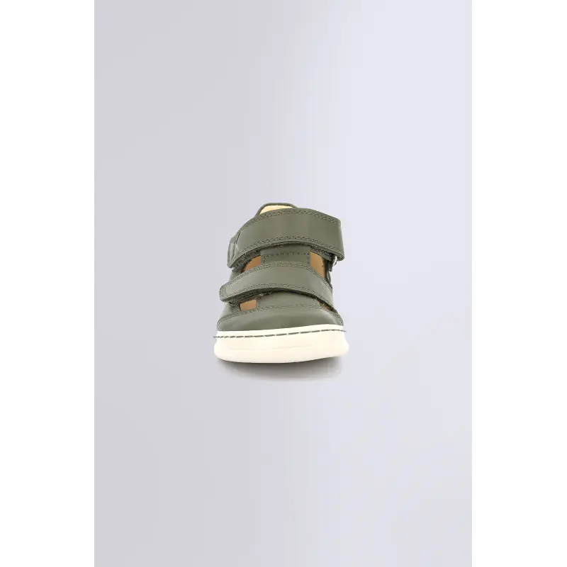 Kickbloom Kaki BASKETS BASSES Cuir Garçon