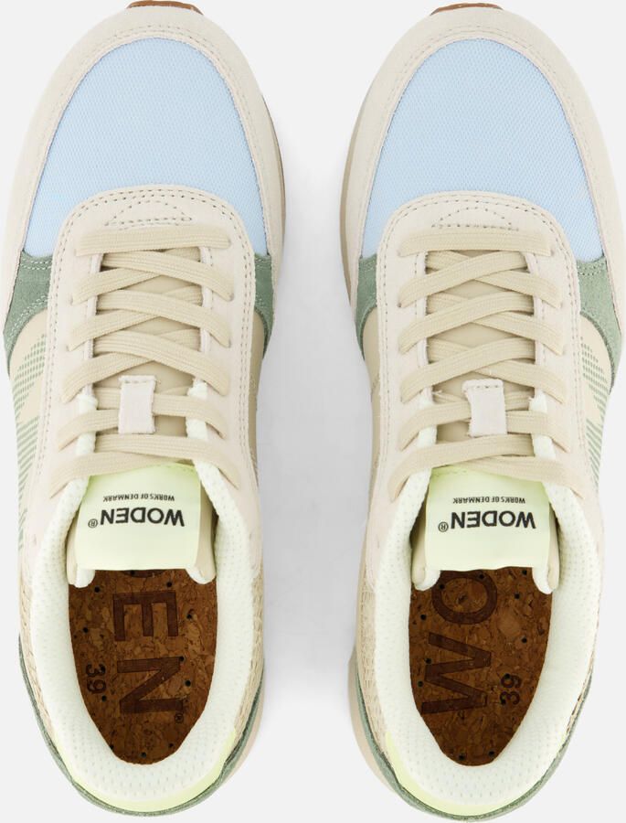 Woden Ronja Sneakers groen Leer Dames