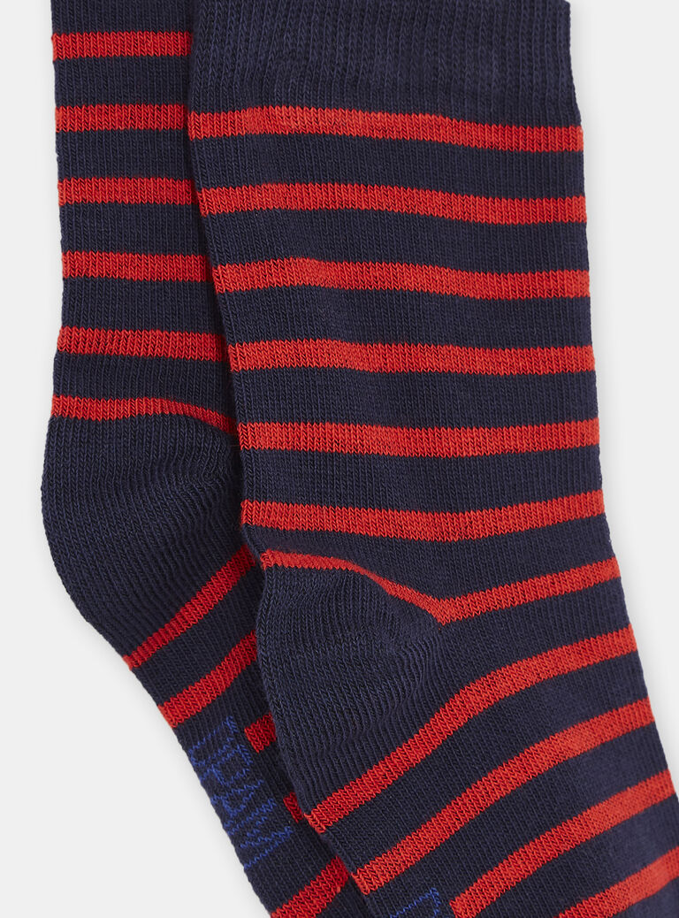 Chaussettes rouges à imprimé à rayures bébé garçon