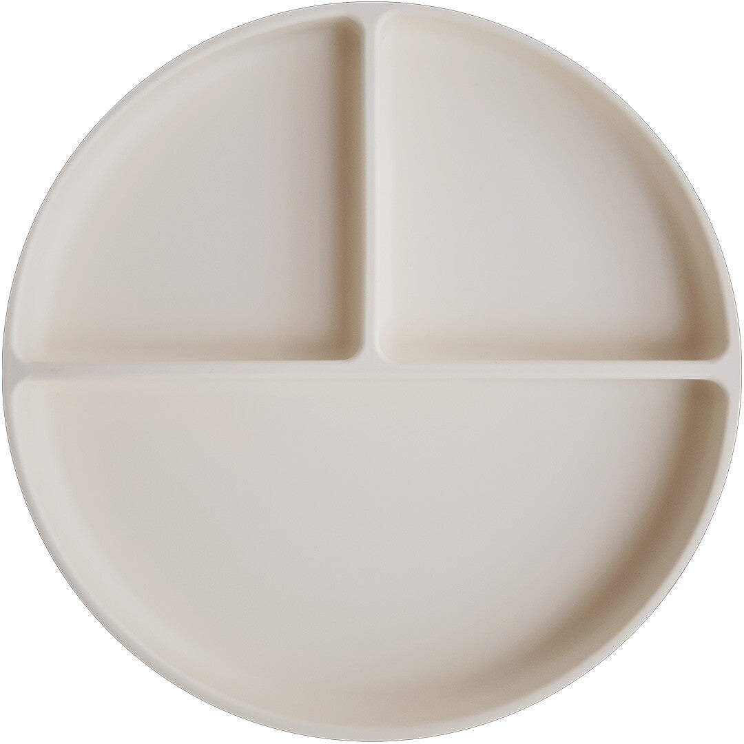 Mushie siliconen vakjesbord met zuignap - ivory
